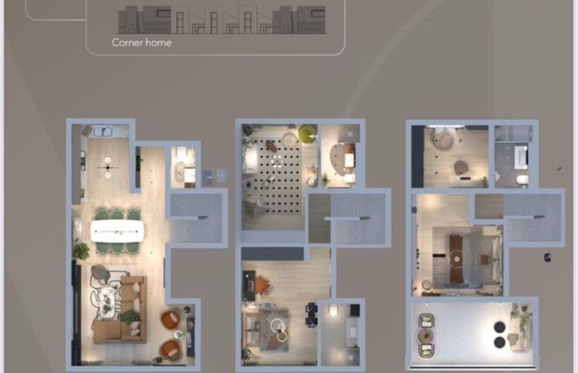 Vila moderna (capat) 4 camere + birou, complex nou | Pipera - Poză 6