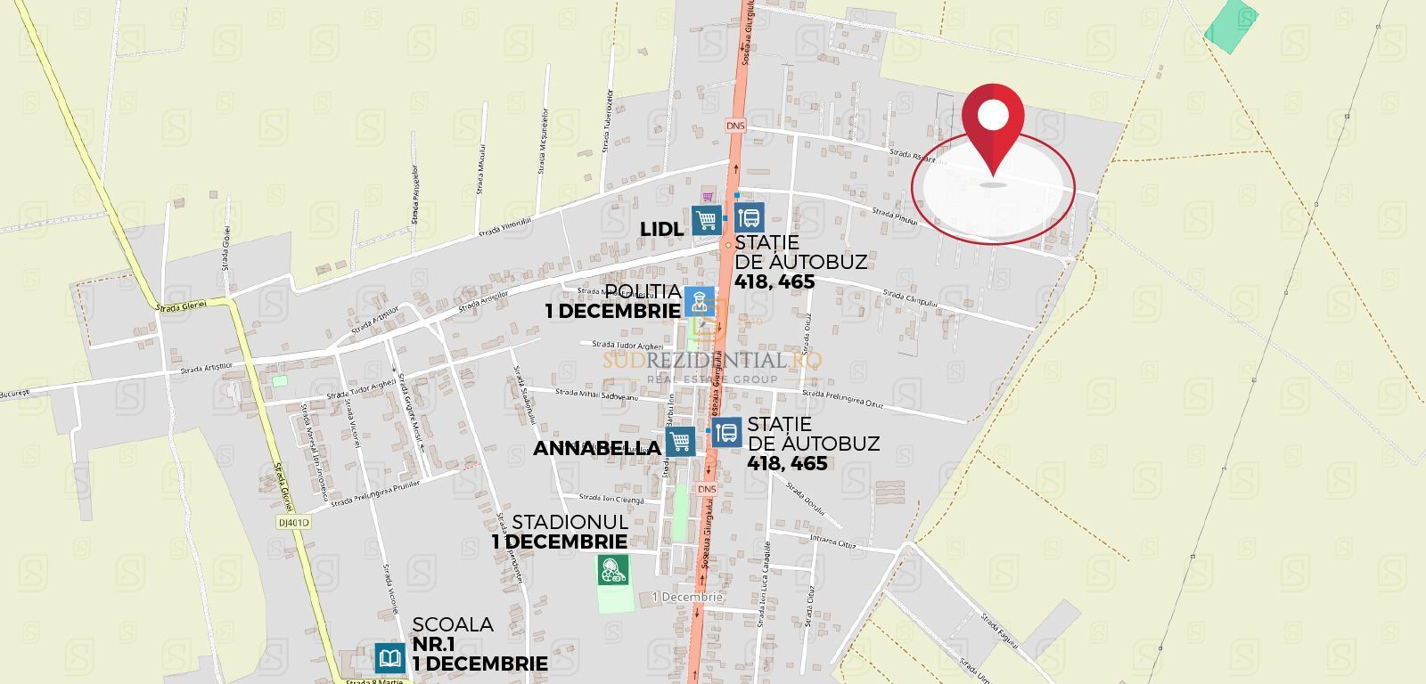 Teren intravilan 1 Decembrie Ilfov – 16.608 mp, langa DN5, acces rapid - Poză 2