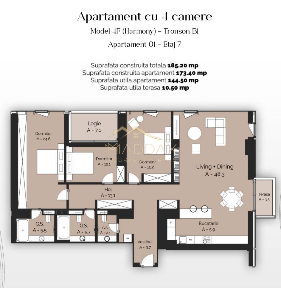 Proiect rezidențial // Apartamente 1-5 camere // Finalizare 2026 - Poză 72