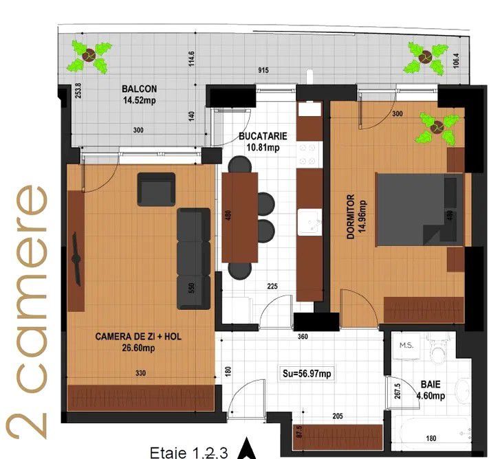 Vanzare apartament 2 camere bloc nou Timpuri Noi Residence - Poză 6