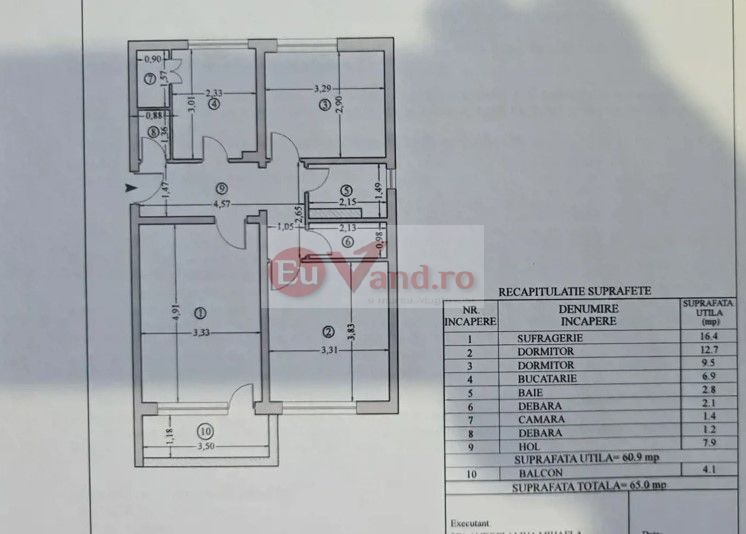 De vanzare apartament cu 3 camere etj 3, Mazepa 1, 80.000 euro - Poză 5
