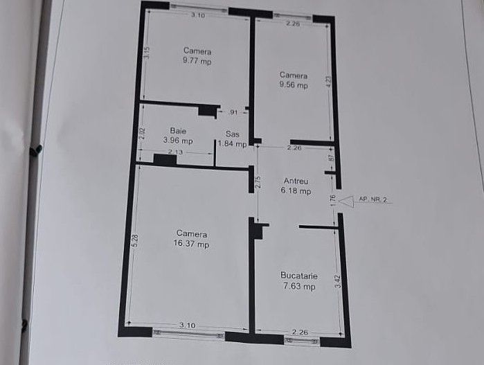 COMISION 0%  3 Camere 57 mp | Parter | Centrală Proprie  Zona Lipovei - Poză 10