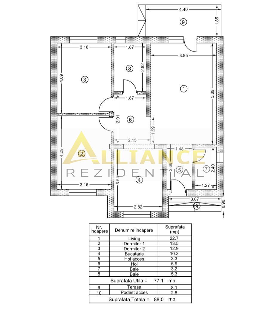 Casa individuala || 3 camere || teren 350 mp - Poză 4
