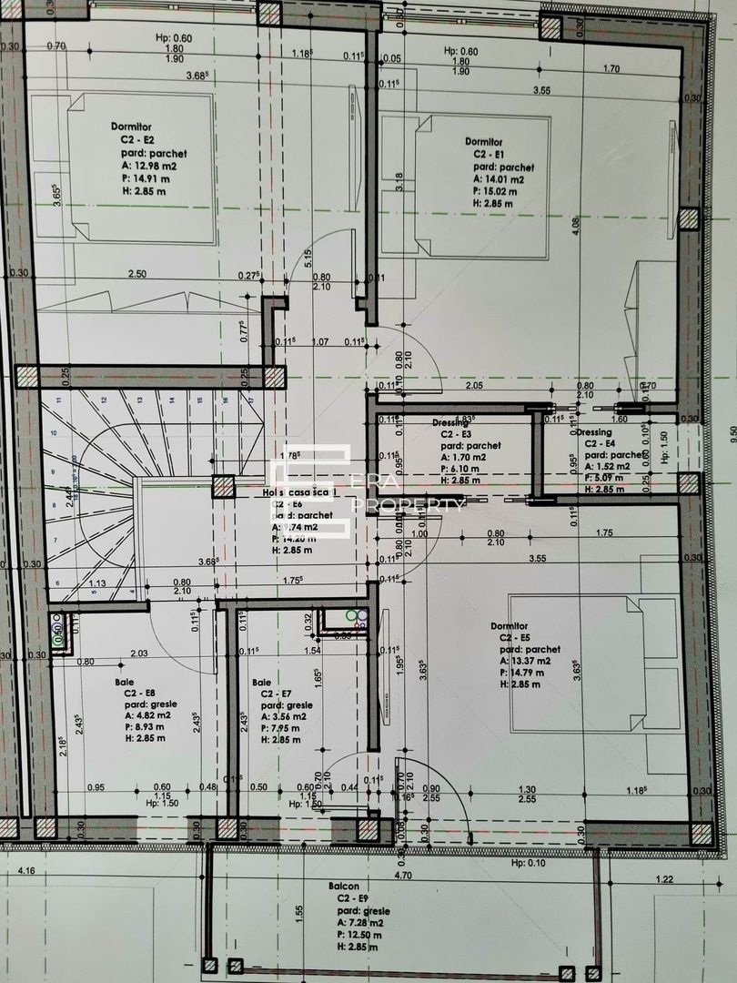 Case Individuale & Duplex | 4 camere | 3 bai | zona Trifoiului Selimbar | - Schiță 15