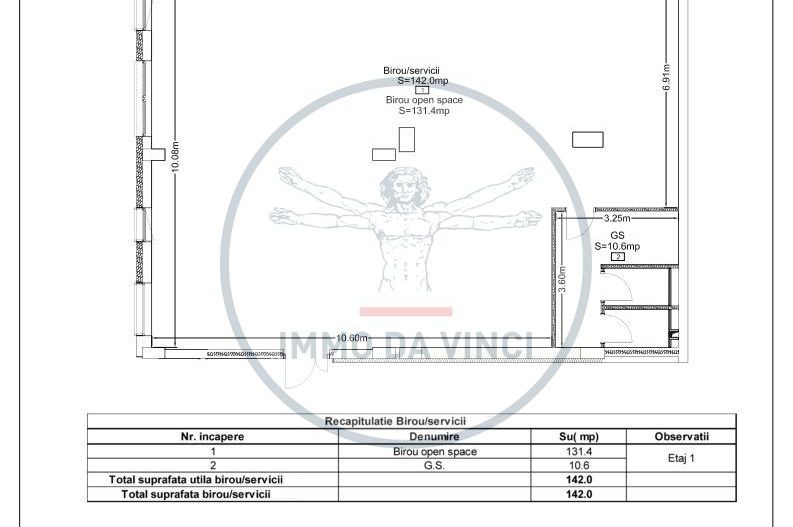 Spatiu comercial/birouri, 142 mp,194 mp cladire ultra moderna-Marasti - Schiță 17