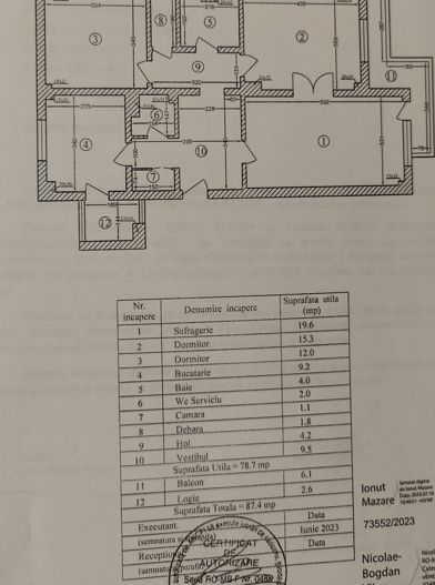 3 CAMERE || CALEA DOROBANTILOR - Schiță 18