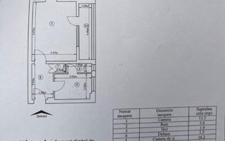 Etaj 2 apartament cu 2 camere 54mp renovat zona Tatarasi-Dispecer - Poză 9