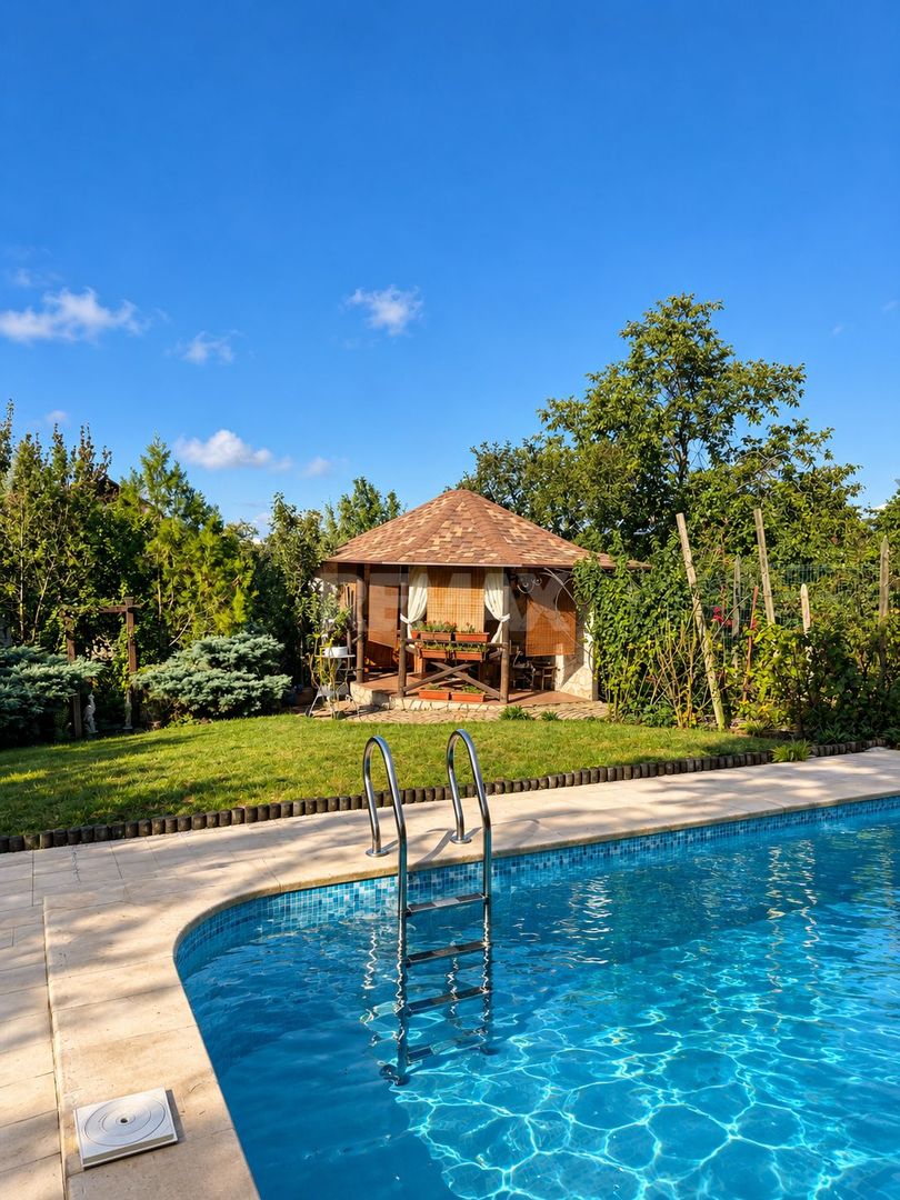 CASĂ CU PISCINĂ, SAUNĂ ȘI VEDERE PANORAMICĂ – TOHATIN - Poză 35