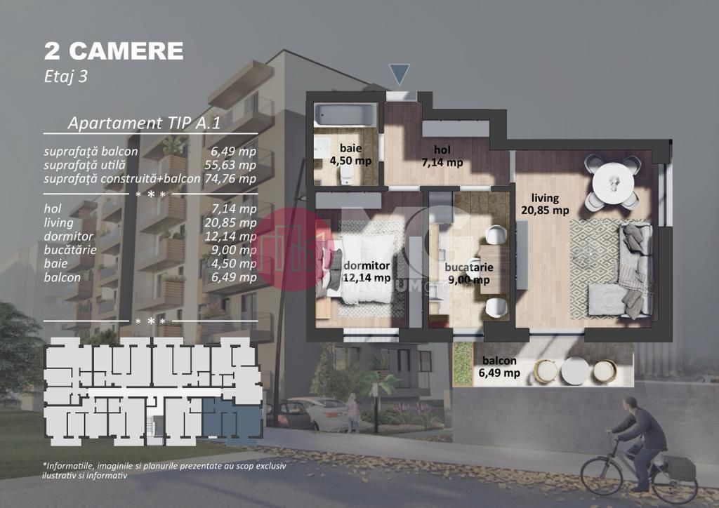 Apartament 2 camere de vanzare in Berceni sector 4 Grand Arena - Poză 3