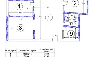 Spatiu comercial / birouri - 144 mp – Iris – zona Portelanului - Schiță 9