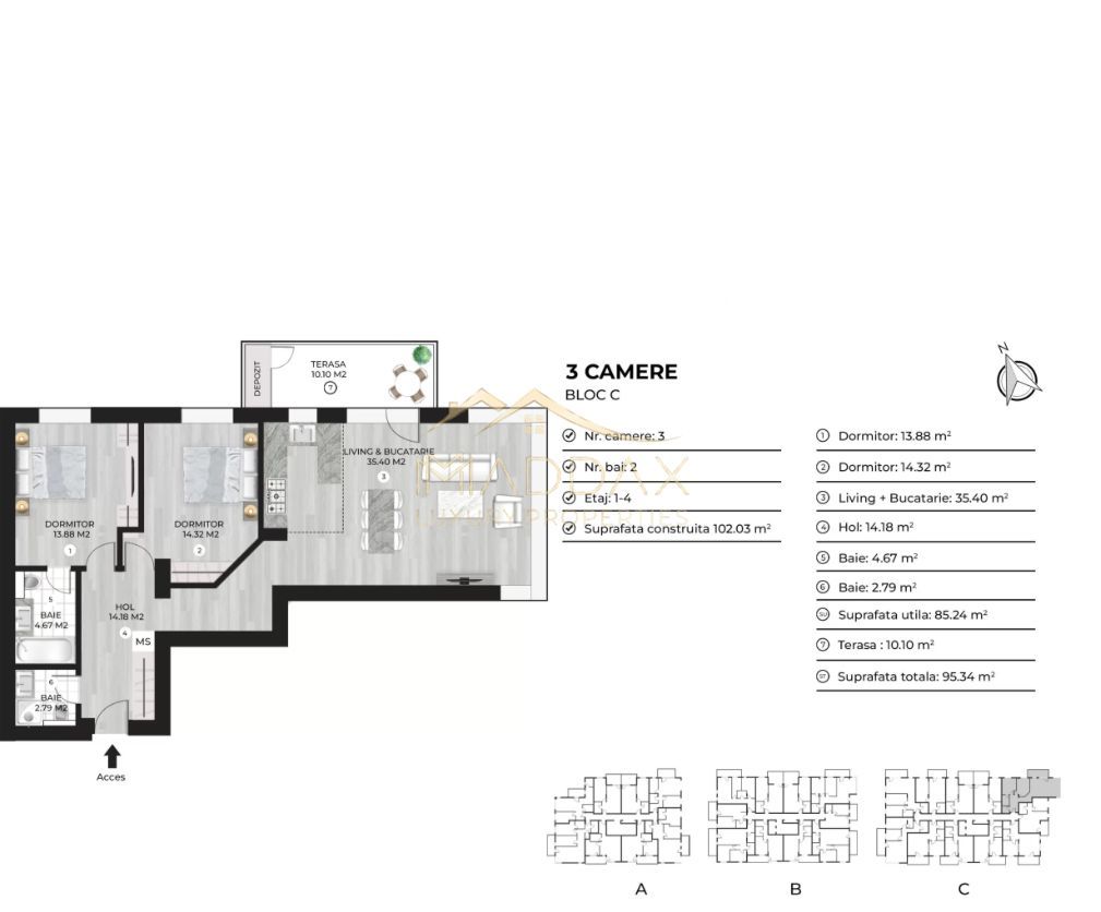 Apartament 3 camere***Proiect NOU***//Lake view//Dna Ghica//Colentina - Schiță 27