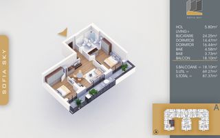 3 camere-Theodor Pallady-7 Min. Metrou Nicolae Teclu - Poză 3