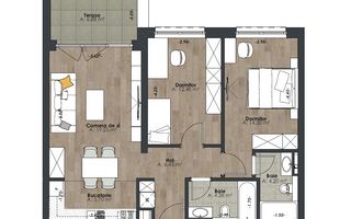 Apartament 3 camere | The Nest | Comision 0% - Poză 3