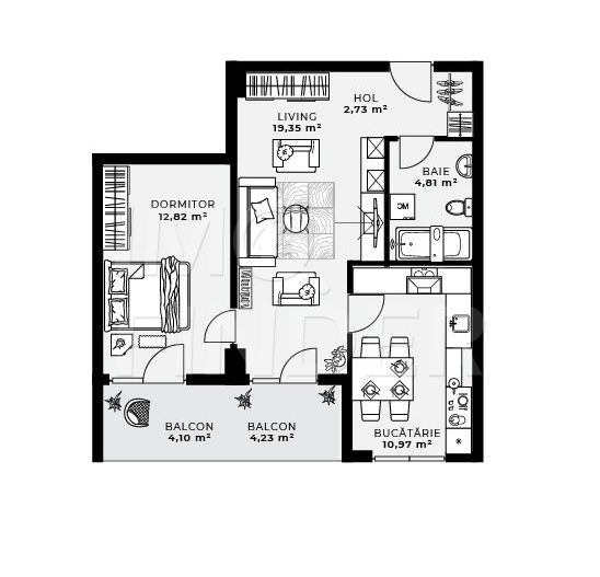 Vanzare apartament cu 2 camere,  zona bazei sportive Gheorgheni - Poză 7