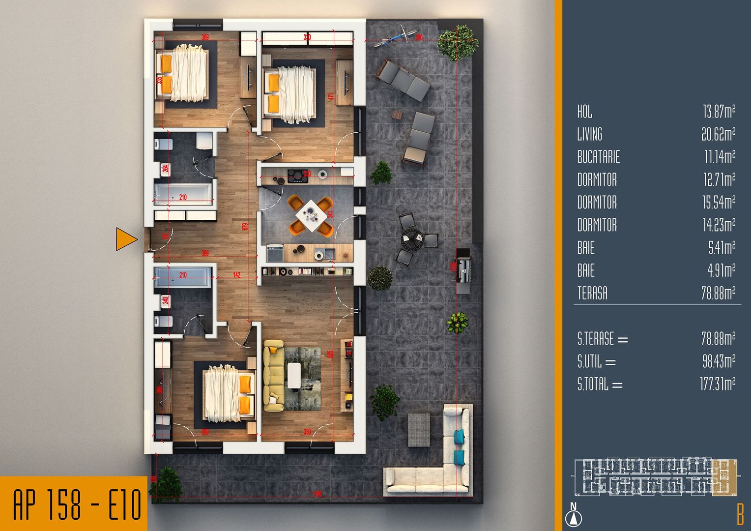 Oferta Lansare 4 camere parcare bonus proiect nou Pallady - Schiță 11