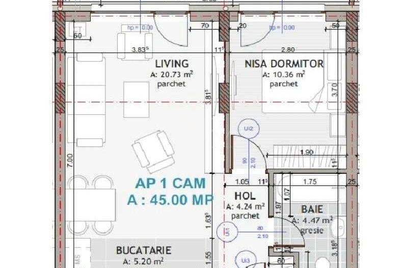 Apartament 2 camere, 45 mp – Florești, zona Eroilor - Poză 1