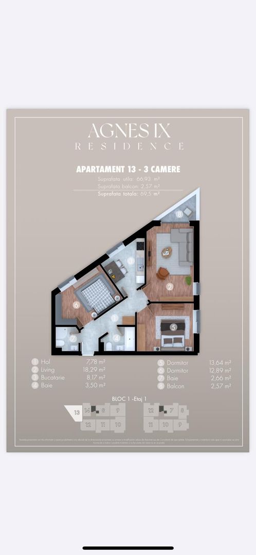 Decomandat 3cam încălzire in pardoseala/15 min metrou BERCENI - Poză 5