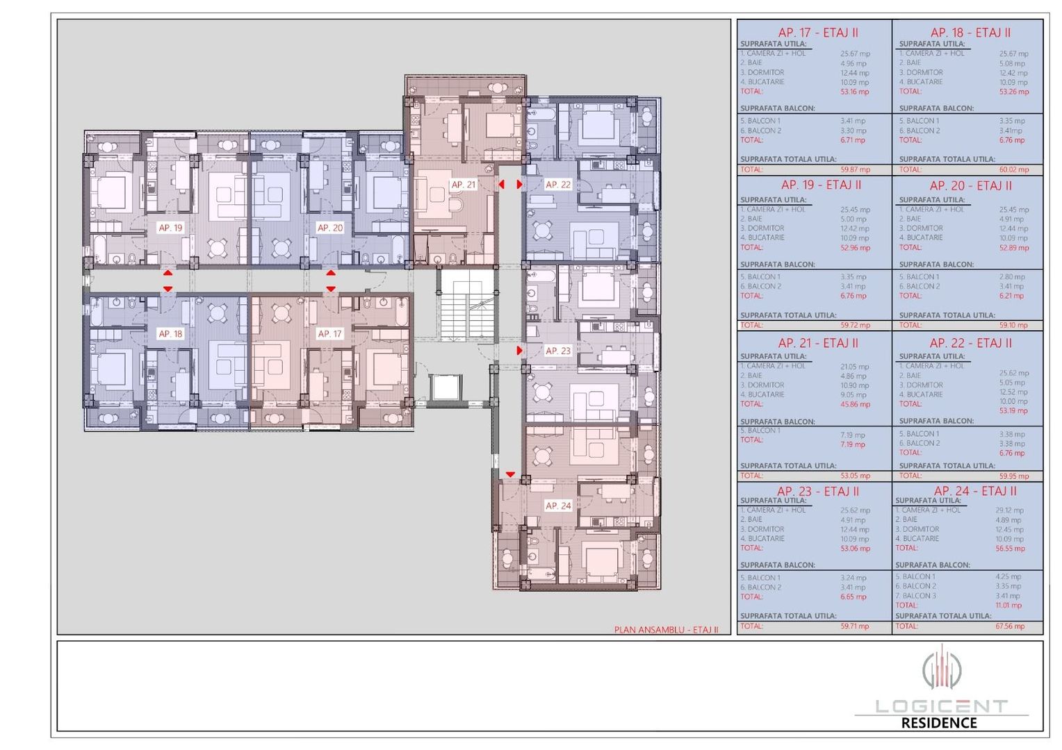 APARTAMENT NOU - 2 camere, ETAJ 2, Complex LOGICENT; - Poză 10