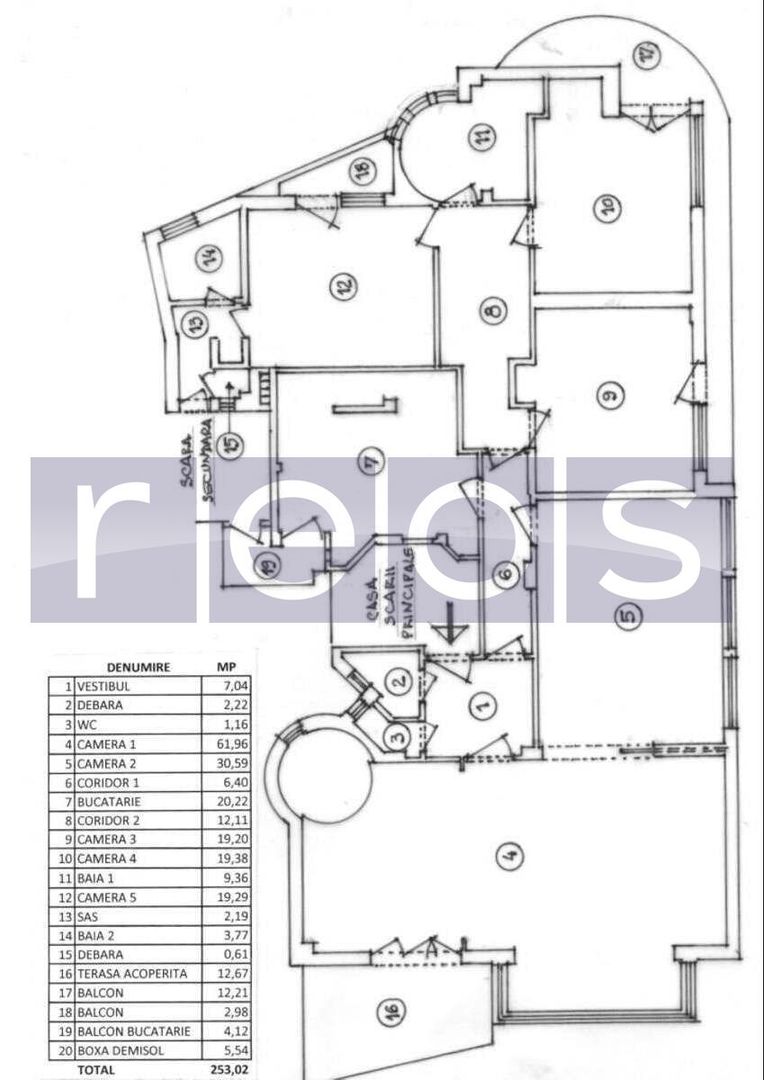 APARTAMENT 5 CAMERE | 221MP   | BLV LASCAR CATARGIU | - Schiță 19