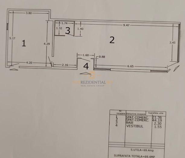 Spațiu de inchiriat - potențial comercial în zona Aparatorii Patriei - Schiță 6