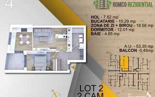 Ap 2 camere, Panouri Fotovoltaice, Ventilatie inteligenta - Pallady - Schiță 15
