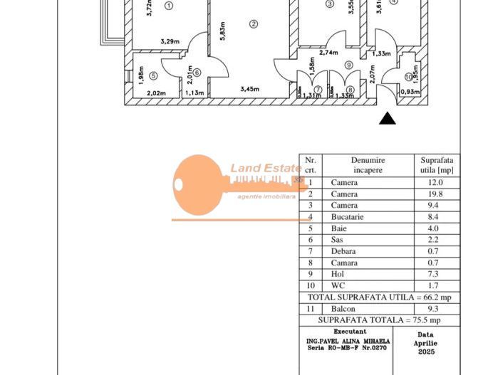 3 camere Pacii -centrala termica ( 350 m metrou ) - Poză 4