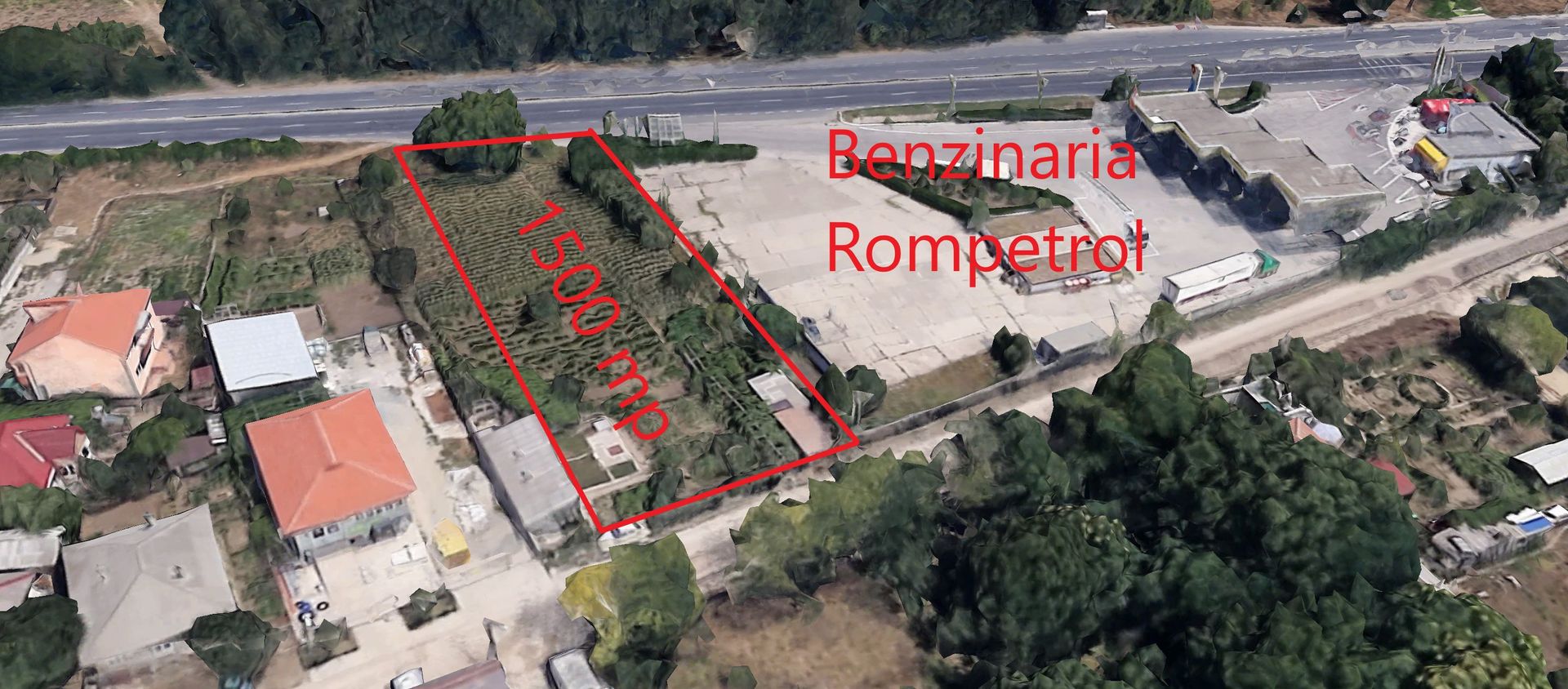 Teren intravilan 1500 mp dubla deschidere Lazu Benzinaria Rompetrol - Poză 2