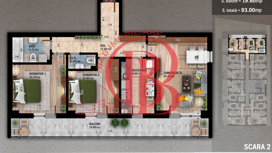 Inchiriere 3 camere Pallady metrou Teclu Parcare Subterana - Poză 17