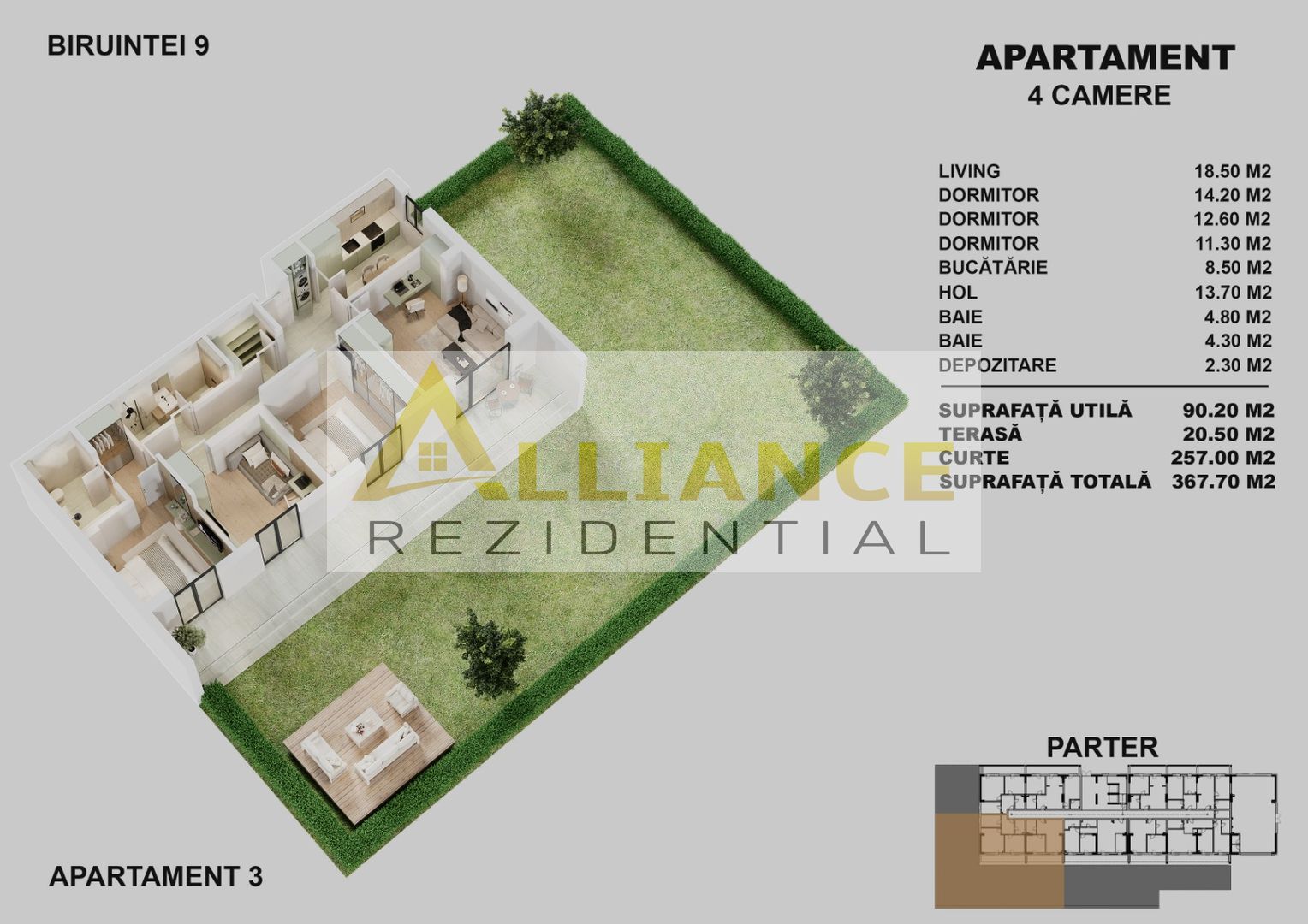 APARTAMENTE NOI CU CURTE PROPRIE | STR. BIRUINTEI I METROU - Poză 7