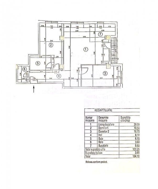 Apartament Dorobanti 3 Camere | Bloc 2006 | Loc de parcare - Schiță 41