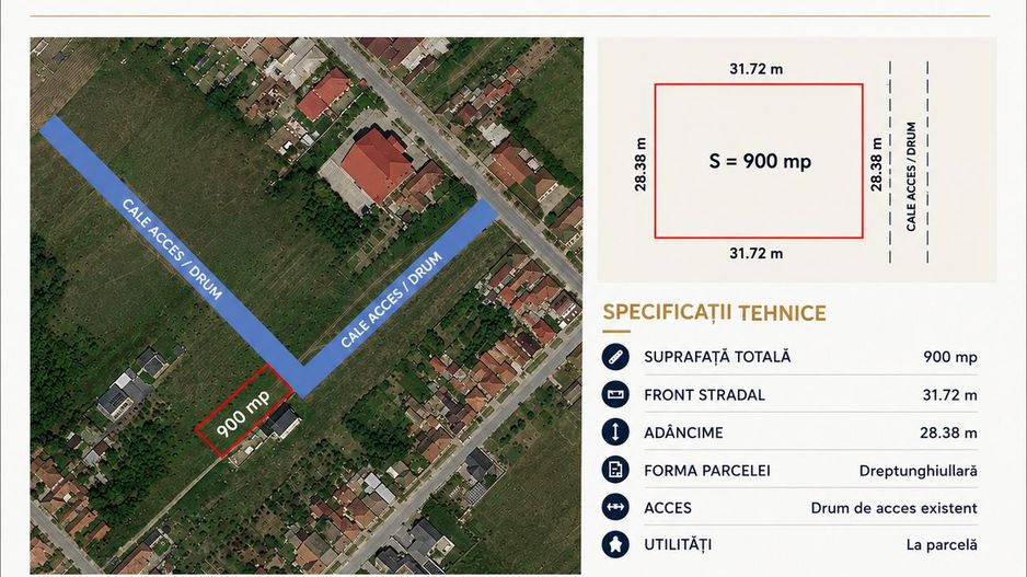 De vanzare 900 mp teren, Giarmata Vii pentru constructii ! - Poză 1