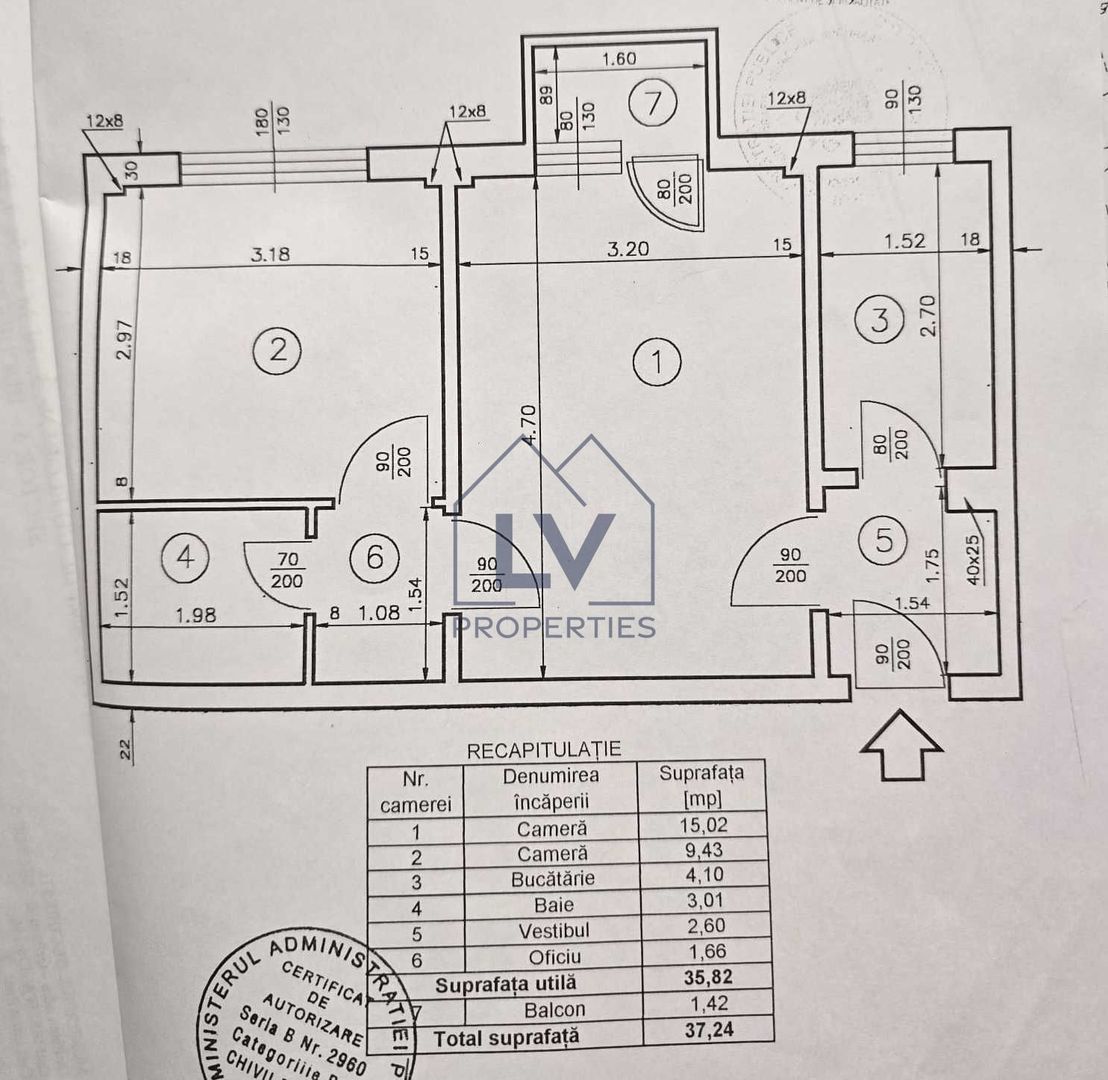 VANZARE APARTAMENT 2 CAMERE | DRUMUL TABEREI | FRIGOCOM - Schiță 7