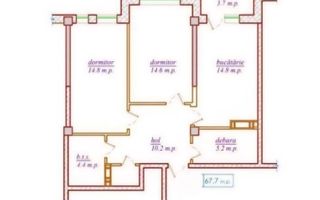 Vânzare, apartament, 2 camere, str. Nicolae Dimo, Durlești - Poză 1