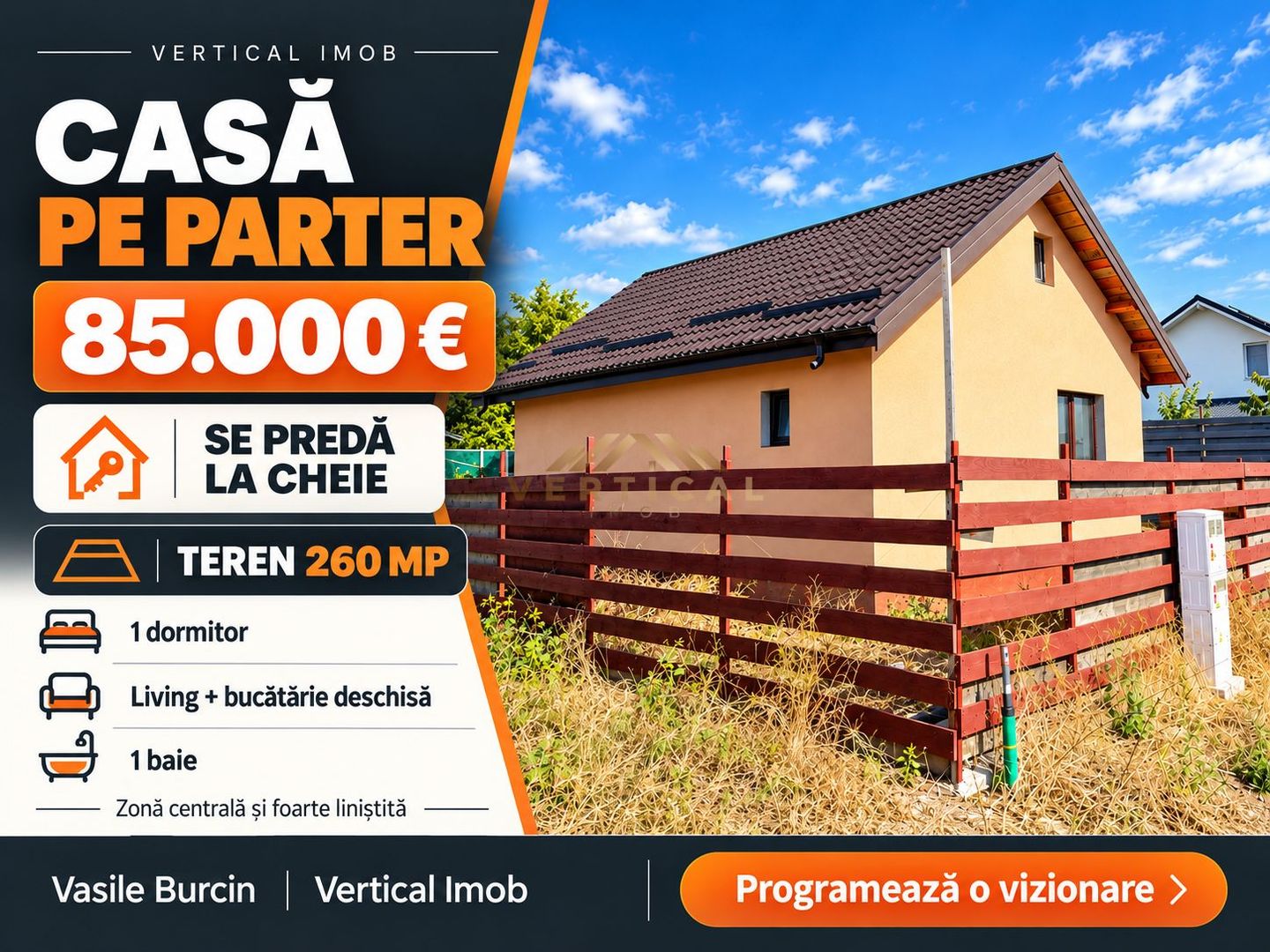 Casă pe parter • Teren 260 mp • Zonă centrală și foarte liniștită - Poză 1