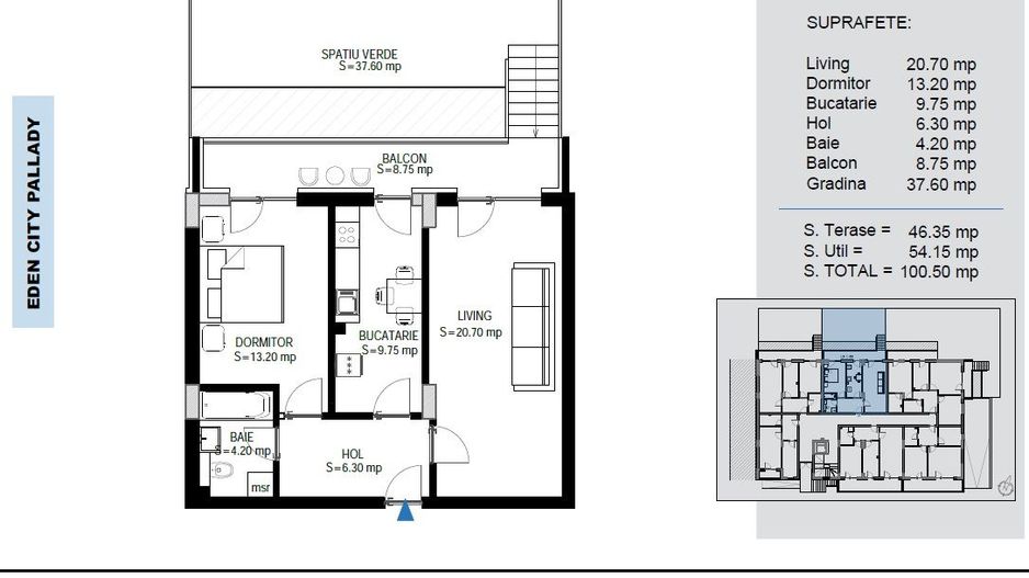 AP. 2 CAM. DECOMANDAT+GRADINA IN BLOC  P+3 / METROU N. TECLU! - Poză 1