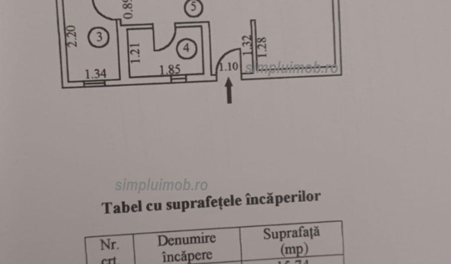 Parcare Decomandat Renovat 2 Camere Dr Gazarului Alunisului - Schiță 9