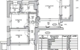Penthouse 142mp | 4 camere | 2 bai si dressing | MetroCity Academiei - Schiță 9