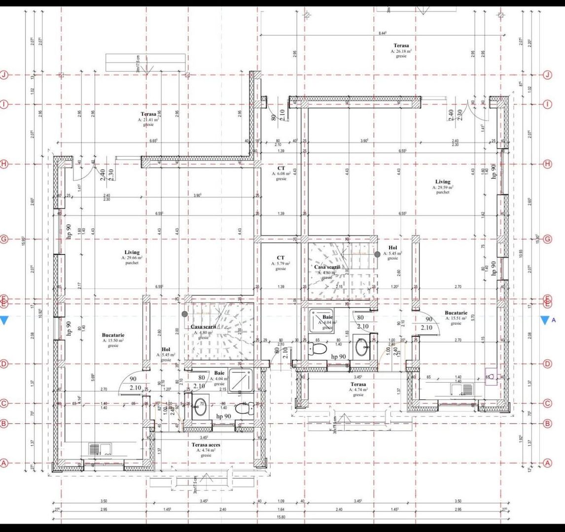 Duplex Sacalaz P+E,4Camere,3 Bai,Proiect Modern - Poză 5