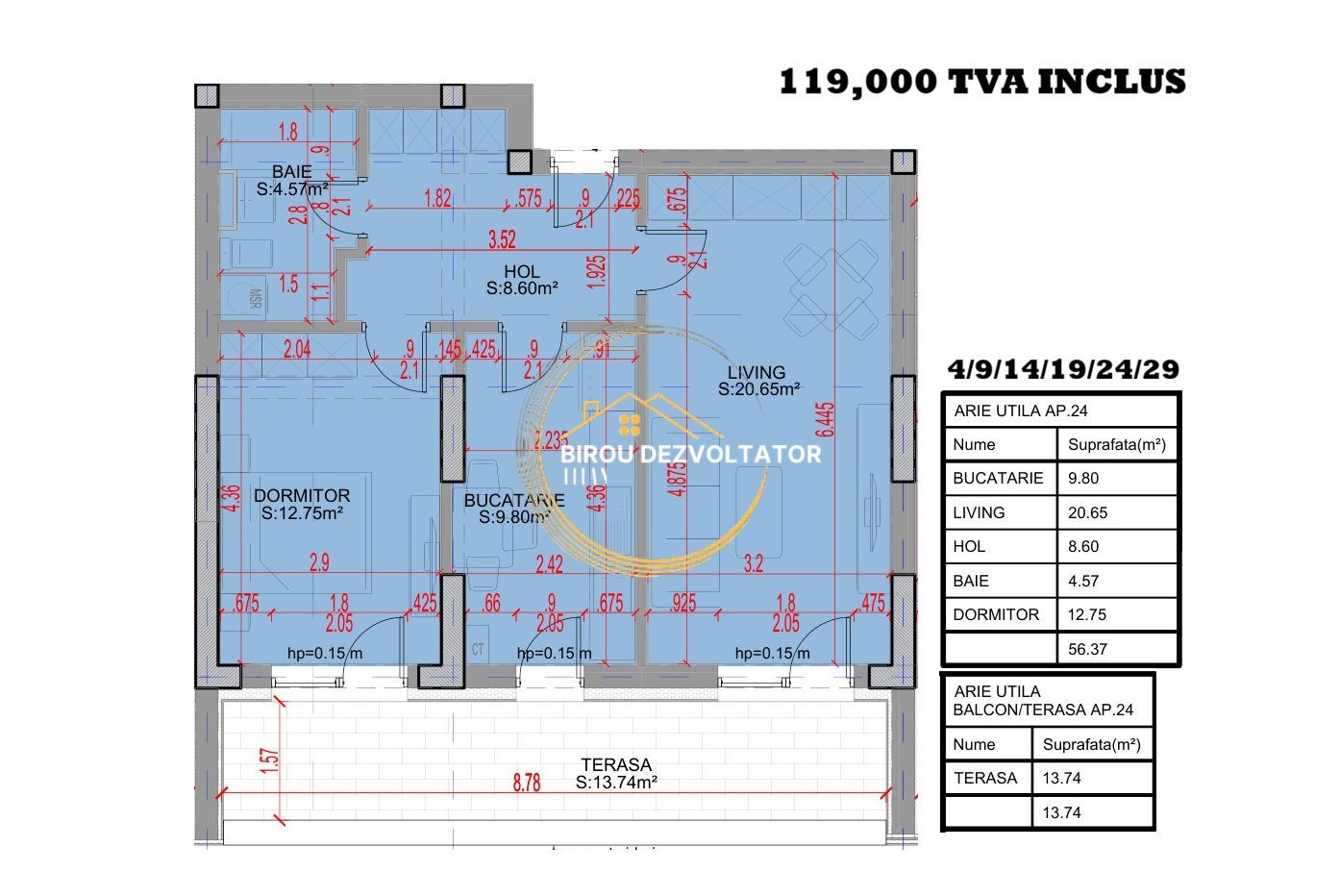 Ansamblu modern Zona verde STB PARC METROU TECLU PARCARE BONUS TITAN - Poză 11