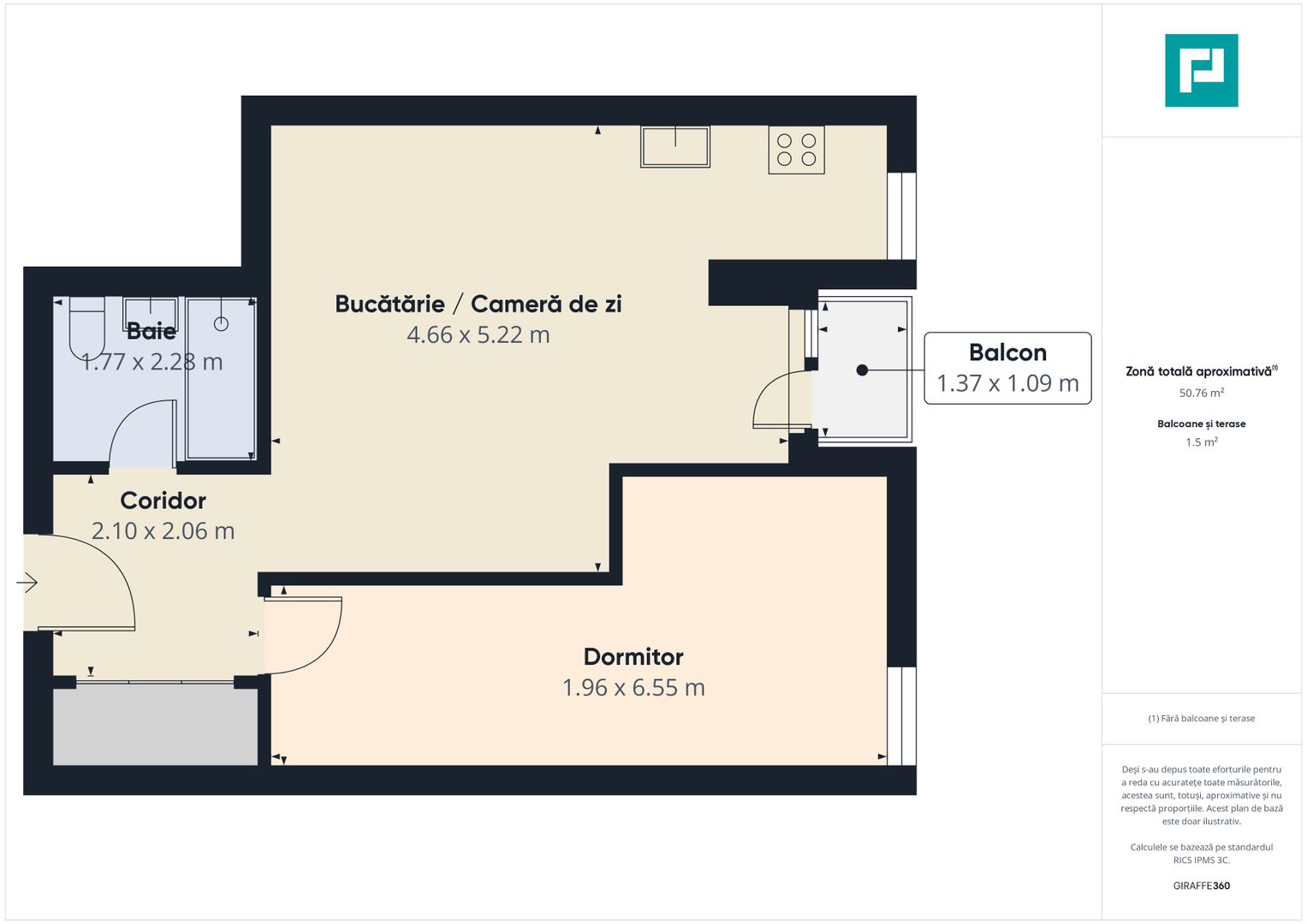 Apartament 2 camere, 50 mp, mobilat, Loft Green Mogoșoaia - Poză 8