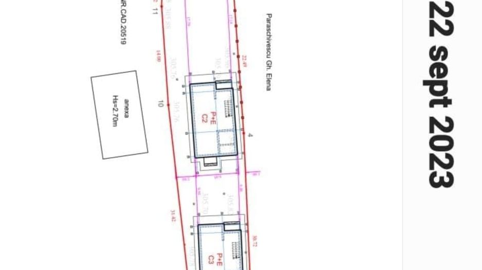 Teren 1000 mp cu Autorizatie valabila de Construire pentru 3 Case P+1 - Poză 4