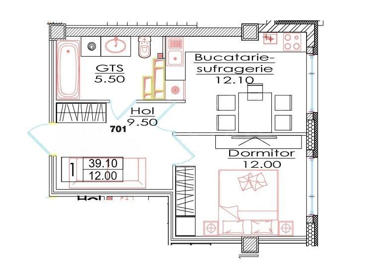 Vânzare, apartament, 1 cameră, str. Ialoveni, Telecentru - Poză 3