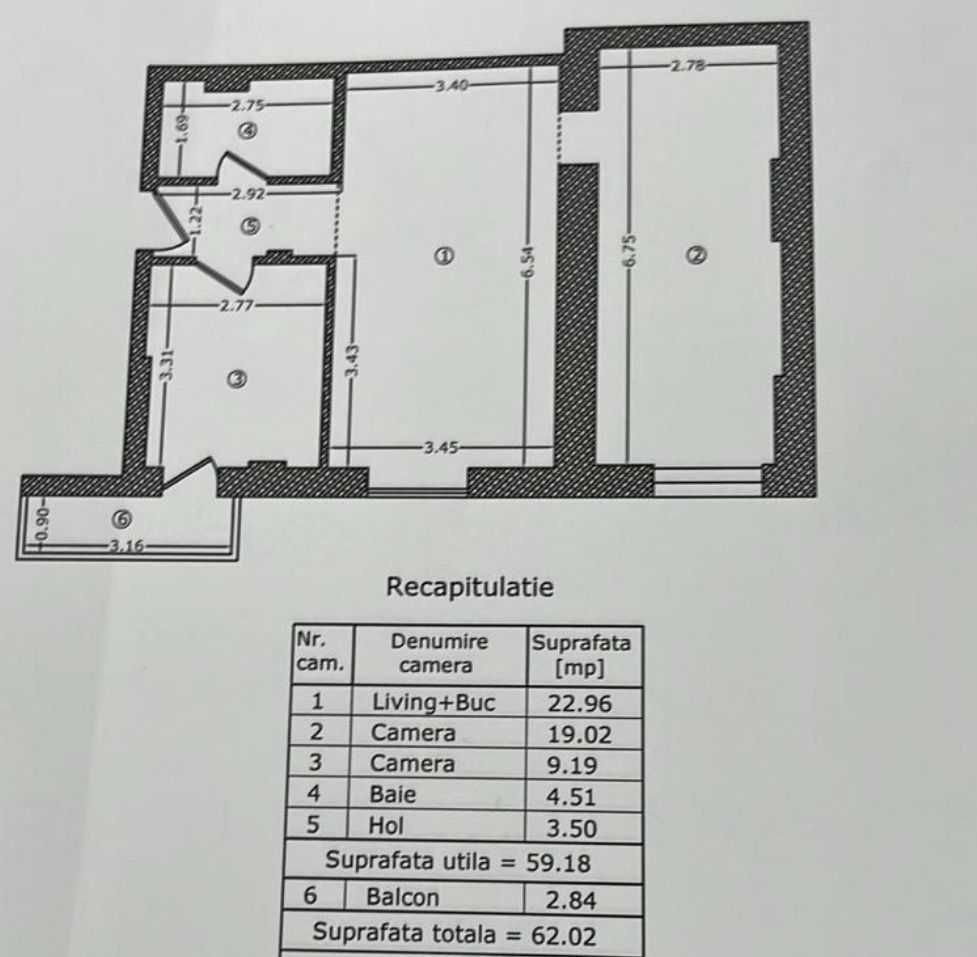 apartament 3 camere bloc nou - centrala proprie Viilor - Poză 8