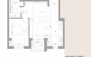 Apartament cu 2 cam si balcon complet mobilat si utilat- lift si boxa - Poză 6