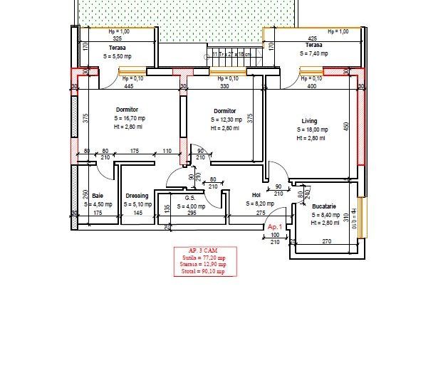 AP. 3CAM SPATIOS+CURTE IN BLOC P+3 / METROU N. TECLU-PALLADY! - Poză 1