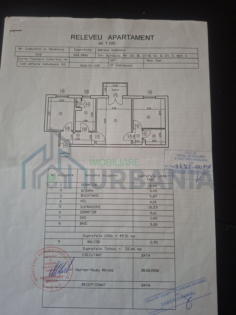 Apartament 3 camere de vânzare în Dacia, Iași, mobilat și izolat termic - Poză 8