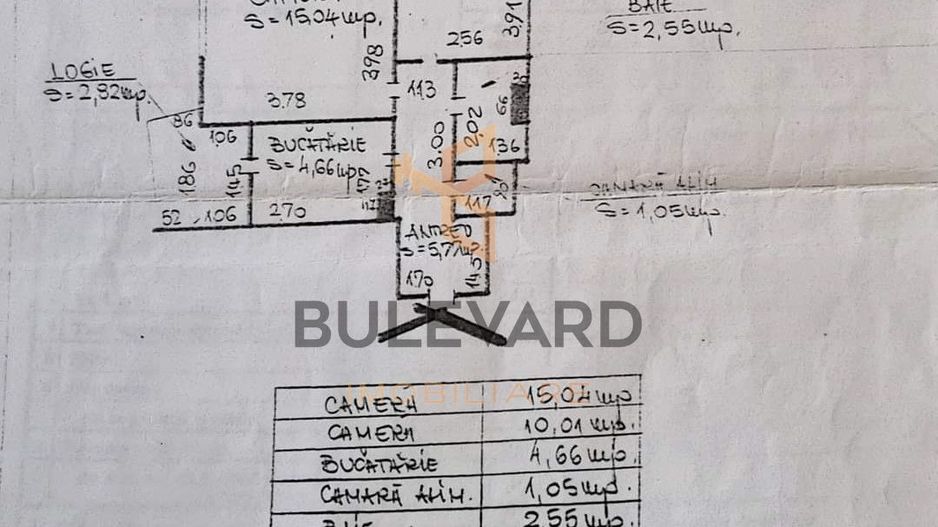Apartament cu 2 camere decomandat, zona Winmarkt! - Schiță 8