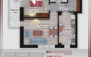 2 camere - parcare bonus -oferta lansare proiect Pallady - Schiță 11