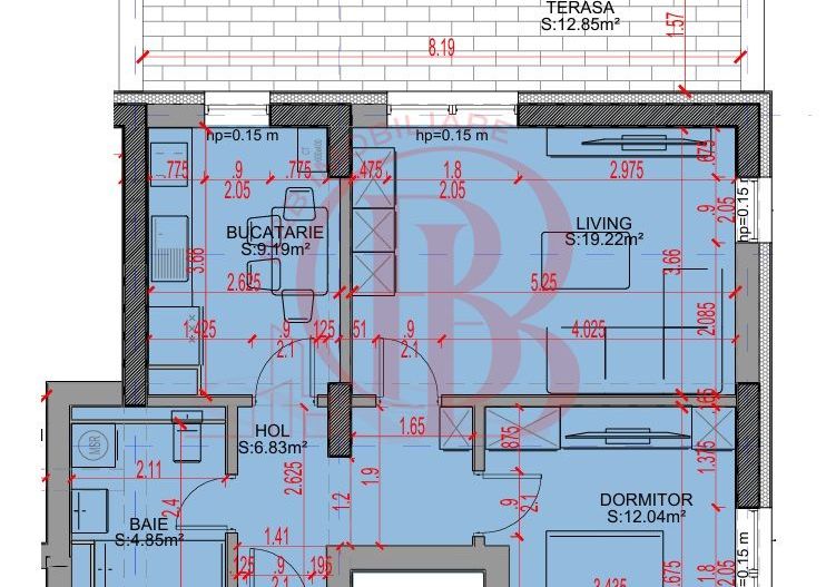 Apartament 2 camere Promo Loc Parcare Theodor Pallady - Schiță 2