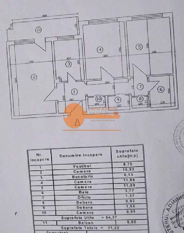 Apartament 3 Camere Decomandat | Militari - Schiță 7